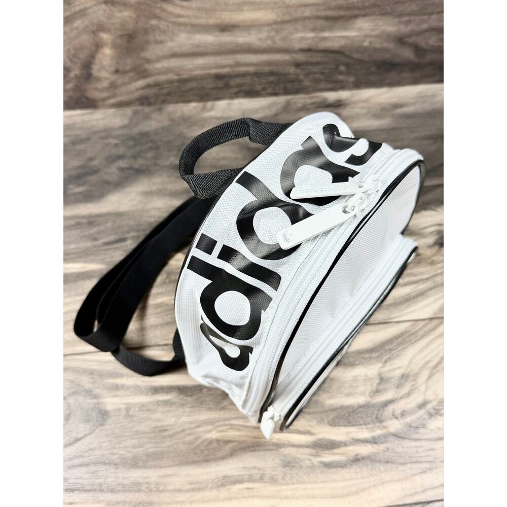 NWOT Adidas Originals Santiago Mini Backpack White Black Trefoil Logo - Picture 5 of 14